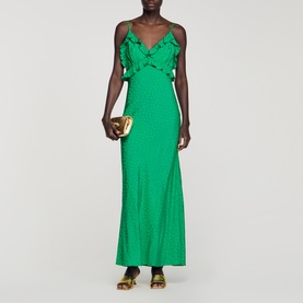 Jacquard Ruffle Dress