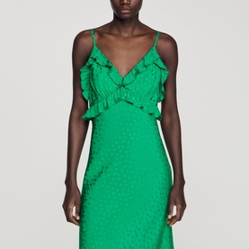 Jacquard Ruffle Dress