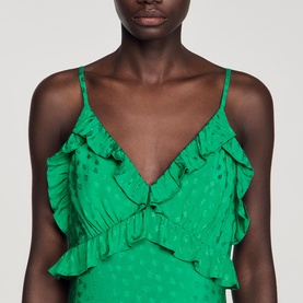 Jacquard Ruffle Dress