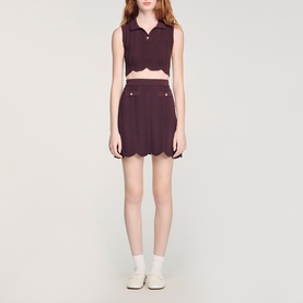 Wave Knit Mini Skirt