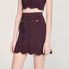 Wave Knit Mini Skirt
