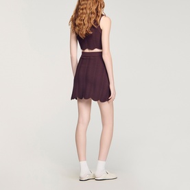 Wave Knit Mini Skirt