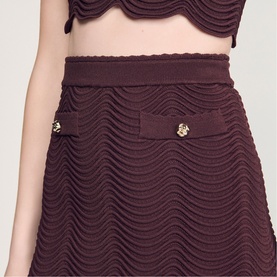 Wave Knit Mini Skirt