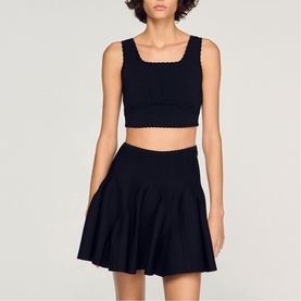 Scalloped Crop Top