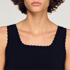 Scalloped Crop Top