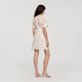 Floral Lace Mini Flared Dress