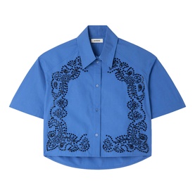 Embroidered Asymmetric Shirt
