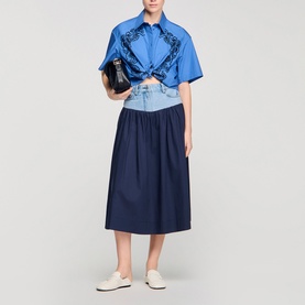 Embroidered Asymmetric Shirt