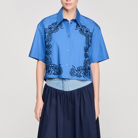 Embroidered Asymmetric Shirt