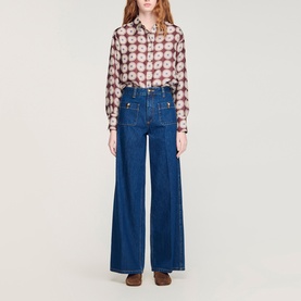 Patch Pocket Straight Leg Jeans