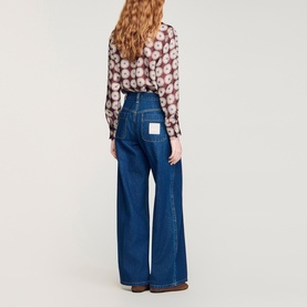 Patch Pocket Straight Leg Jeans