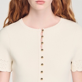 Pointelle Mini Dress