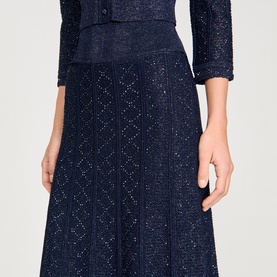 Rhinestone Knitted Skirt