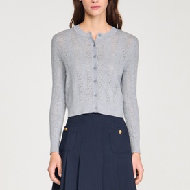 Pointelle Knit Cardigan