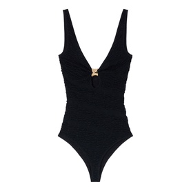 Keyhole Textured Knitted Bodysuit