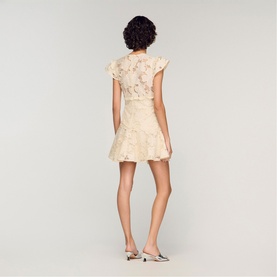 Floral Guipure Mini Dress