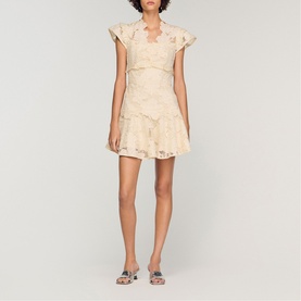 Floral Guipure Mini Dress