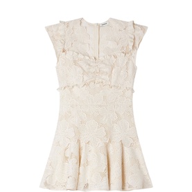 Floral Guipure Mini Dress