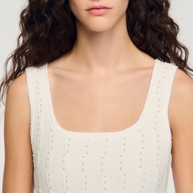 Beaded Knit Mini Dress