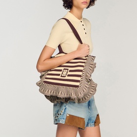 Ruffle Logo Tote Bag