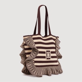Ruffle Logo Tote Bag