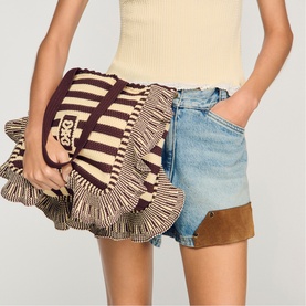 Ruffle Logo Tote Bag