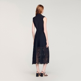 Notched Collar Wrap Dress