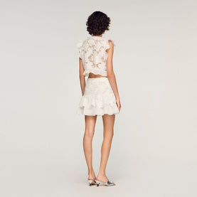 Guipure Lace Crop Top
