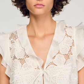 Guipure Lace Crop Top