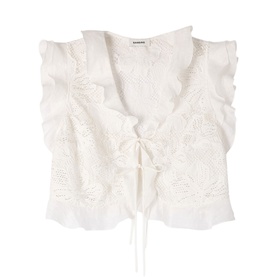 Guipure Lace Crop Top