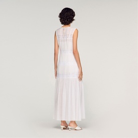 Lace Trim Flared Dress
