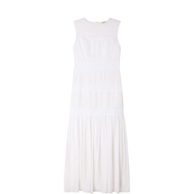 Lace Trim Flared Dress