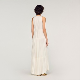 Pleated Plunge Dress