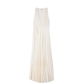 Pleated Plunge Dress