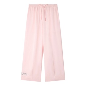 Logo Drawstring Wide-Leg Trousers