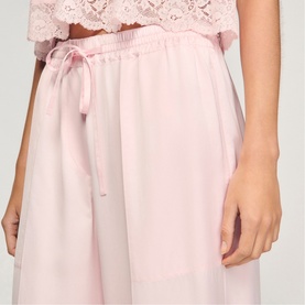 Logo Drawstring Wide-Leg Trousers