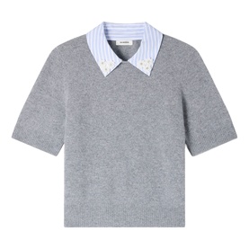 Detachable Collar Sweater