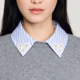 Detachable Collar Sweater