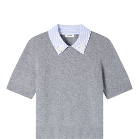Detachable Collar Sweater