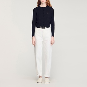 Padded Cropped Cardigan