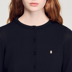 Padded Cropped Cardigan