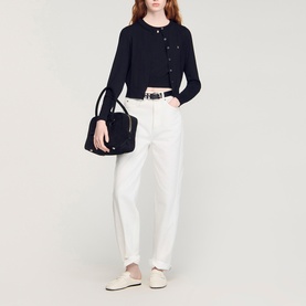 Padded Cropped Cardigan