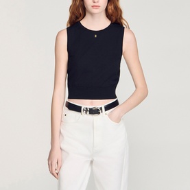 Logo Knit Top