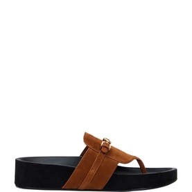 Suede Buckle Sandals