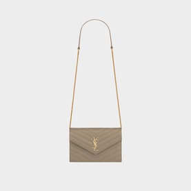 Cassandre Matelass&eacute; Envelope Chain Wallet Bag