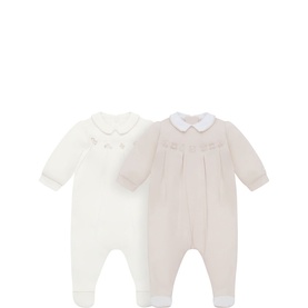 Lenny Embroidered Babygrow Two-Piece Set