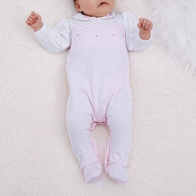 Leah Embroidered Onesie Babygrow