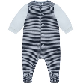 Lincoln Striped Train Onesie Babygrow