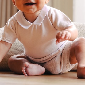 Logan Knitted Button Romper