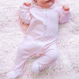 Loretta Floral Babygrow & Hat Two-Piece Set